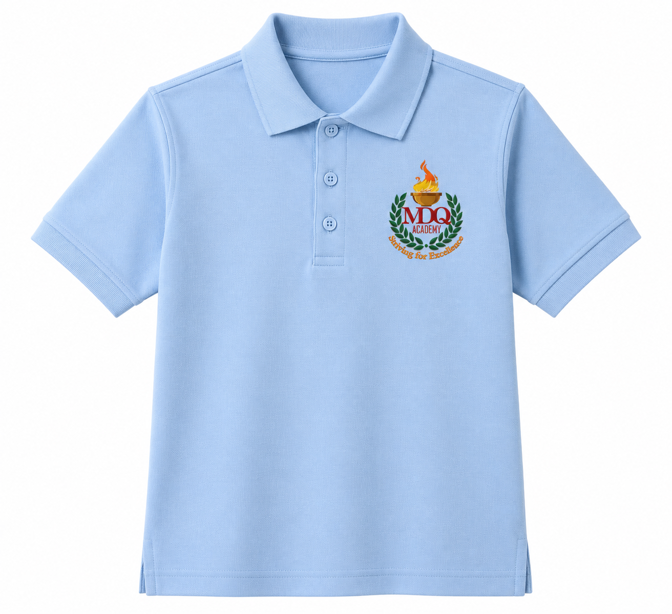 Short Sleeves Boys Polo Shirt (With MDQ logo)