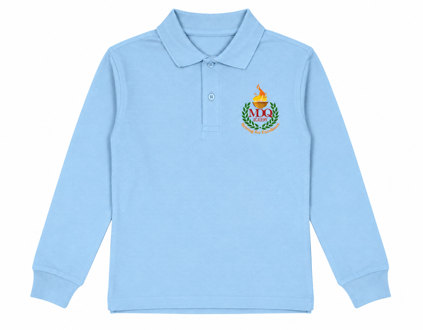 Long Sleeves Boys Polo Shirt (With MDQ logo)