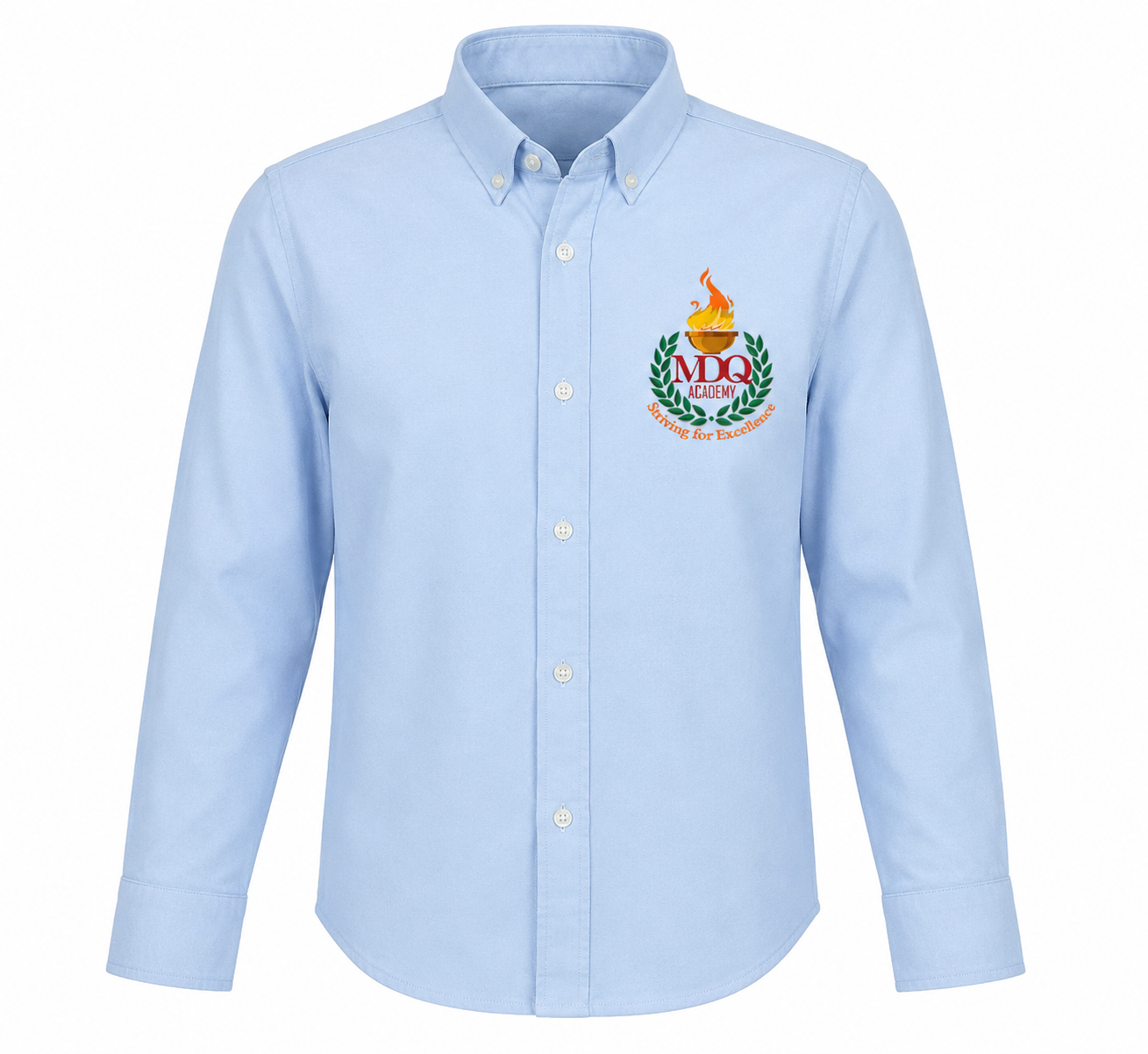 Long Sleeves Boys Oxford Shirt (with MDQ logo)