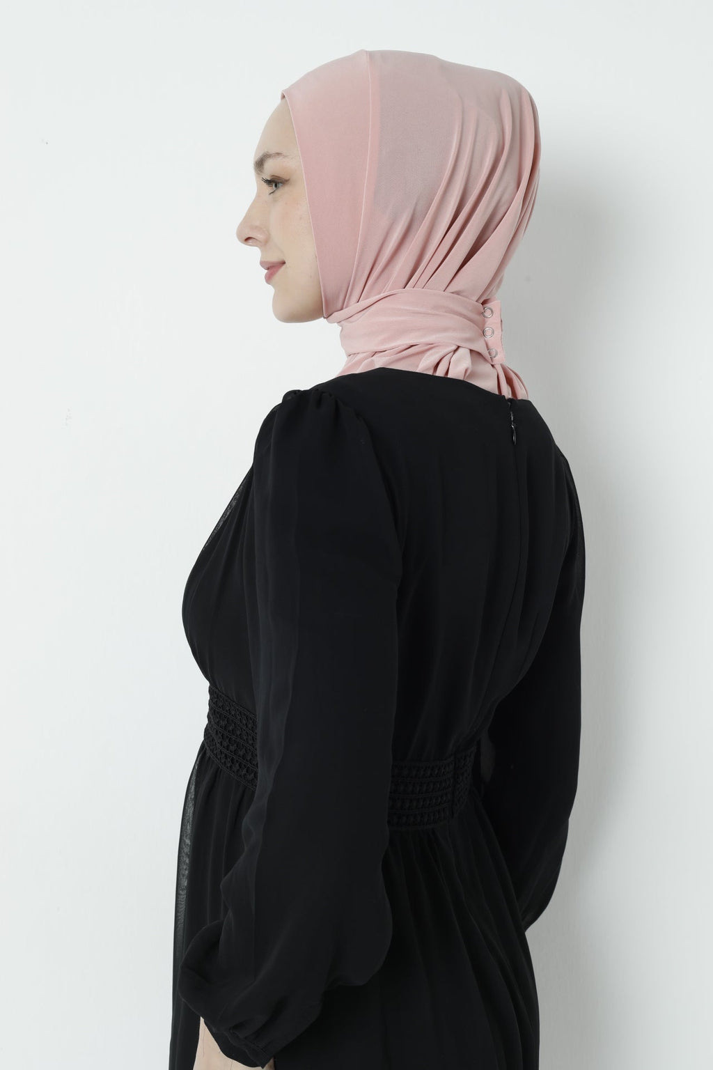Instant Snap Closure Hijab with Jersey Inner Cap – Ready-to-Wear Hijab