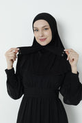 Instant Snap Closure Hijab with Jersey Inner Cap – Ready-to-Wear Hijab