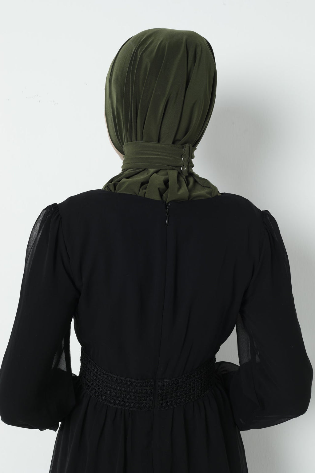 Instant Snap Closure Hijab with Jersey Inner Cap – Ready-to-Wear Hijab